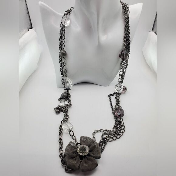 Tea times of yesterday mesh statement necklace N1037 - Picture 1 of 4